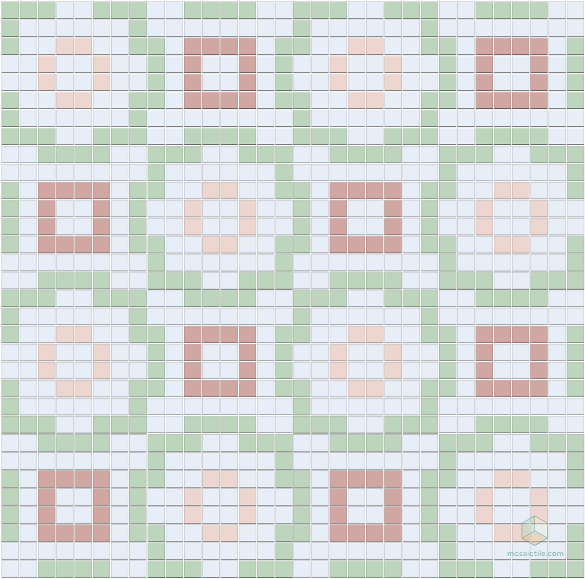 La Salle | Modern Craftsman Square Porcelain Tile Pattern