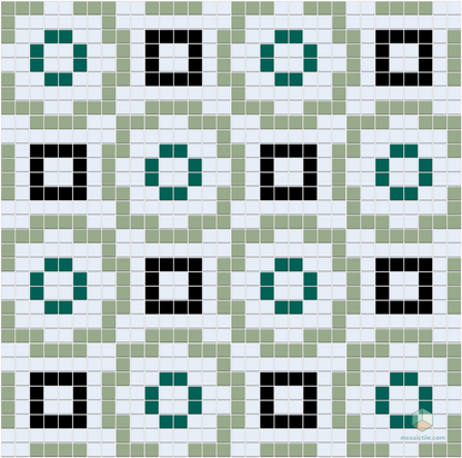 La Salle | Modern Craftsman Square Porcelain Tile Pattern