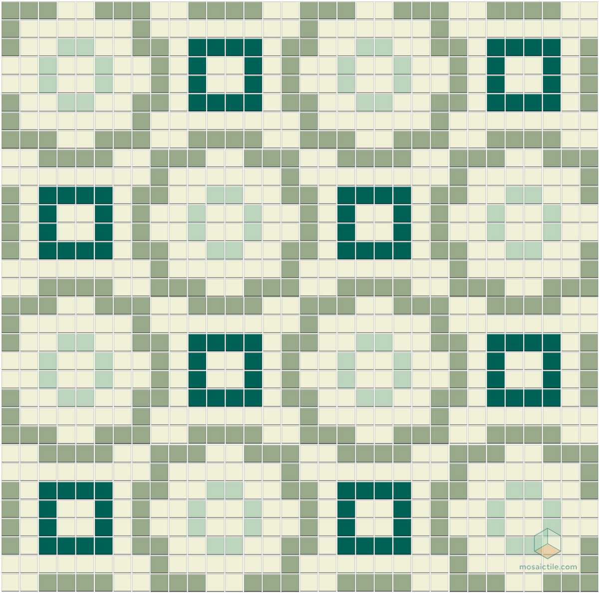 La Salle | Modern Craftsman Square Porcelain Tile Pattern