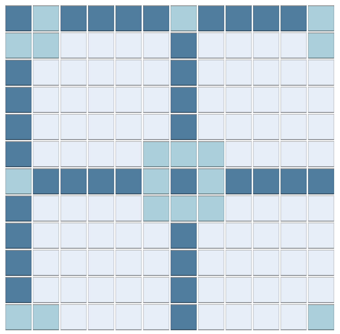 Matrix - Modern Craftsman Square Porcelain Tile Pattern