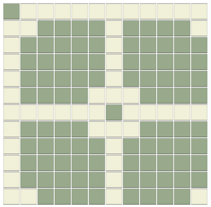 Matrix - Modern Craftsman Square Porcelain Tile Pattern