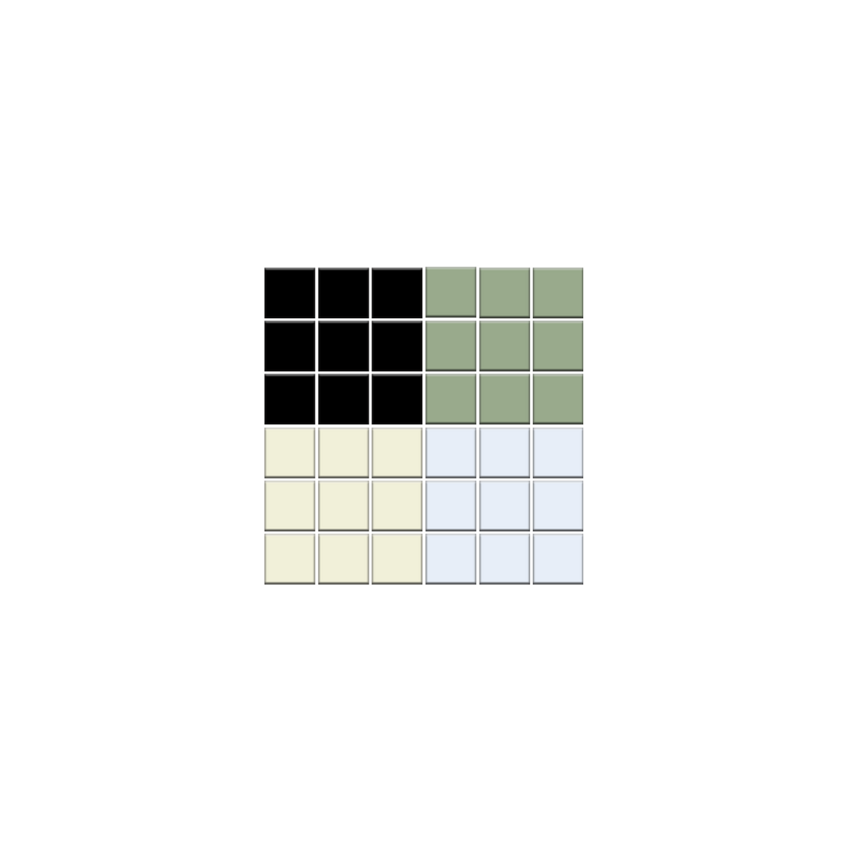 Polaris | Modern Craftsman Square Porcelain Tile Pattern