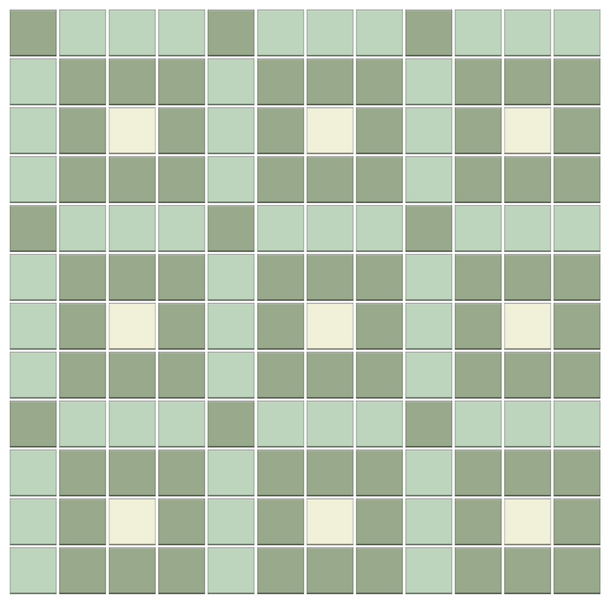 Ritz | Modern Craftsman Square Porcelain Tile Pattern