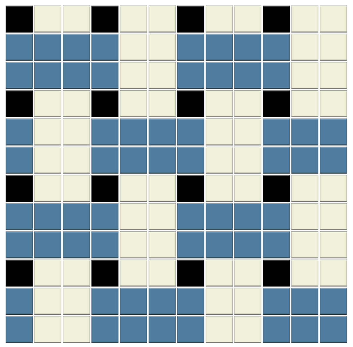 Weave | Modern Craftsman Square Porcelain Tile Pattern