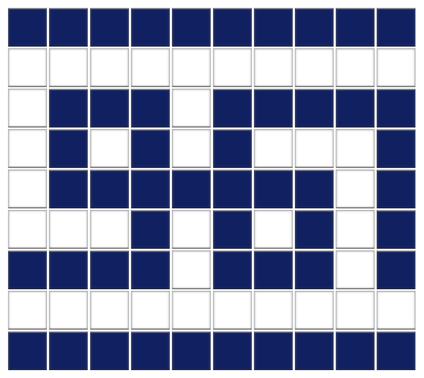 Greek Key Infinity Border | Square | Porcelain