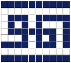 Greek Key Infinity Border | Square | Porcelain