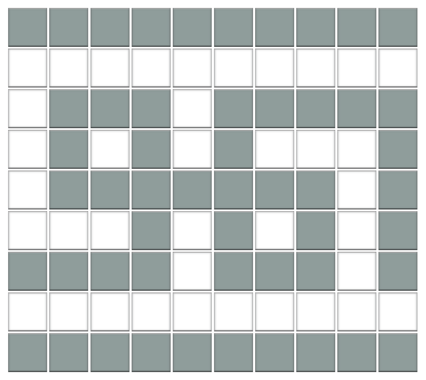 Greek Key Infinity Border | Square | Porcelain