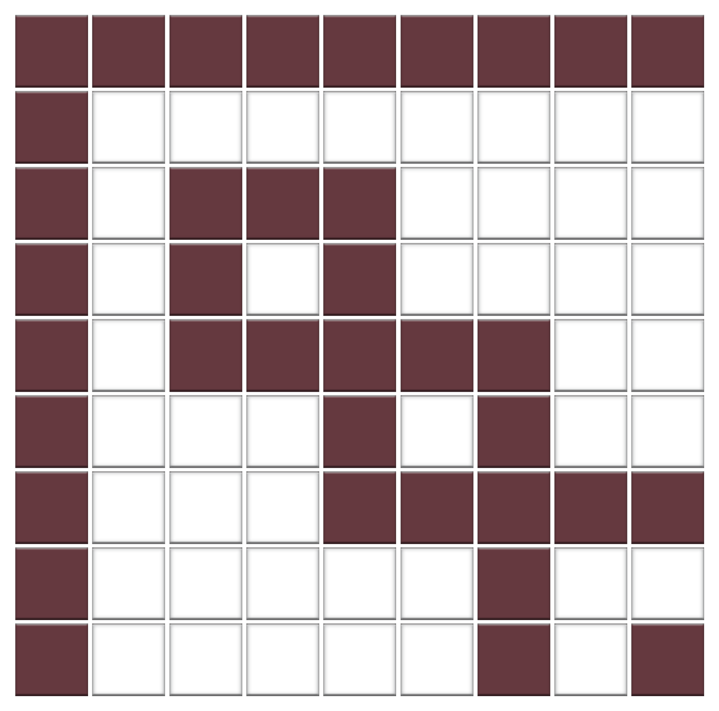 Greek Key Infinity Border | Square | Porcelain