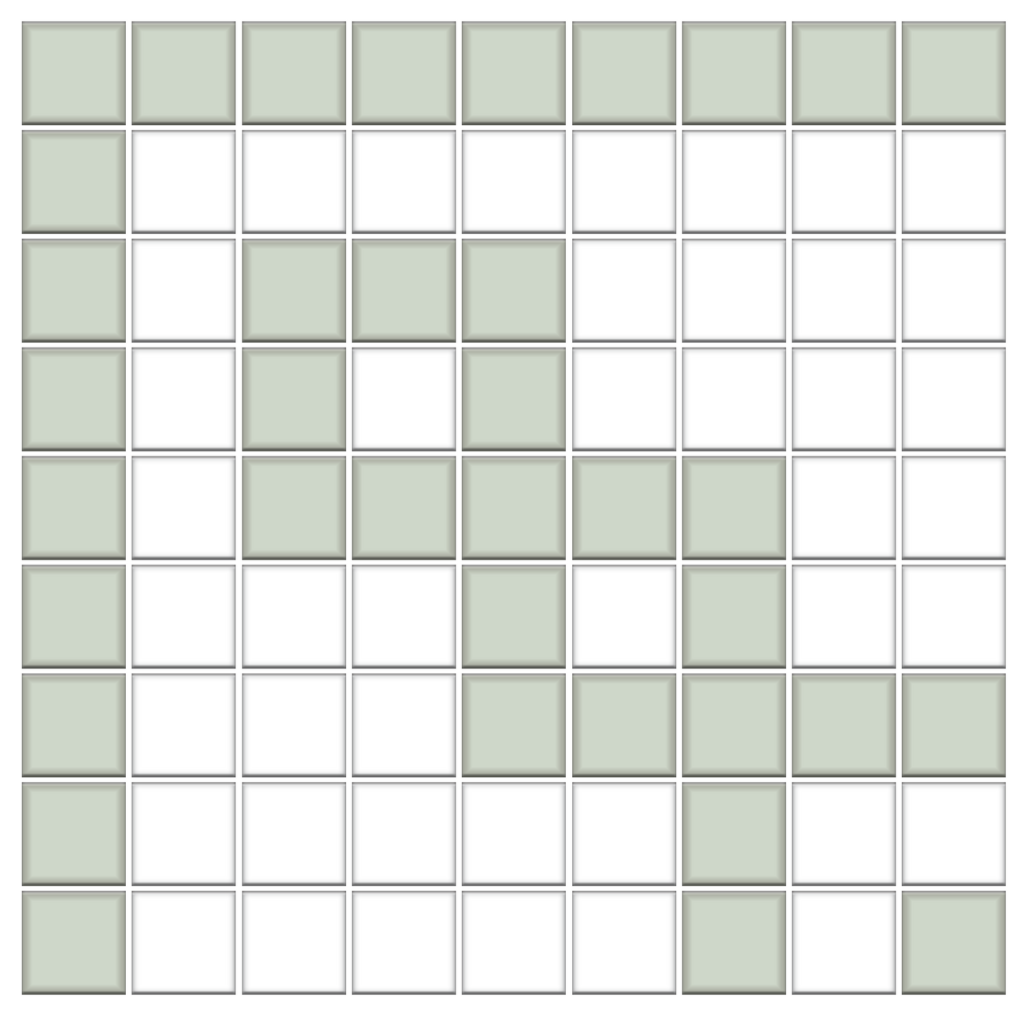 Greek Key Infinity Border | Square | Porcelain