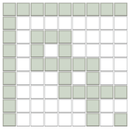 Greek Key Infinity Border | Square | Porcelain