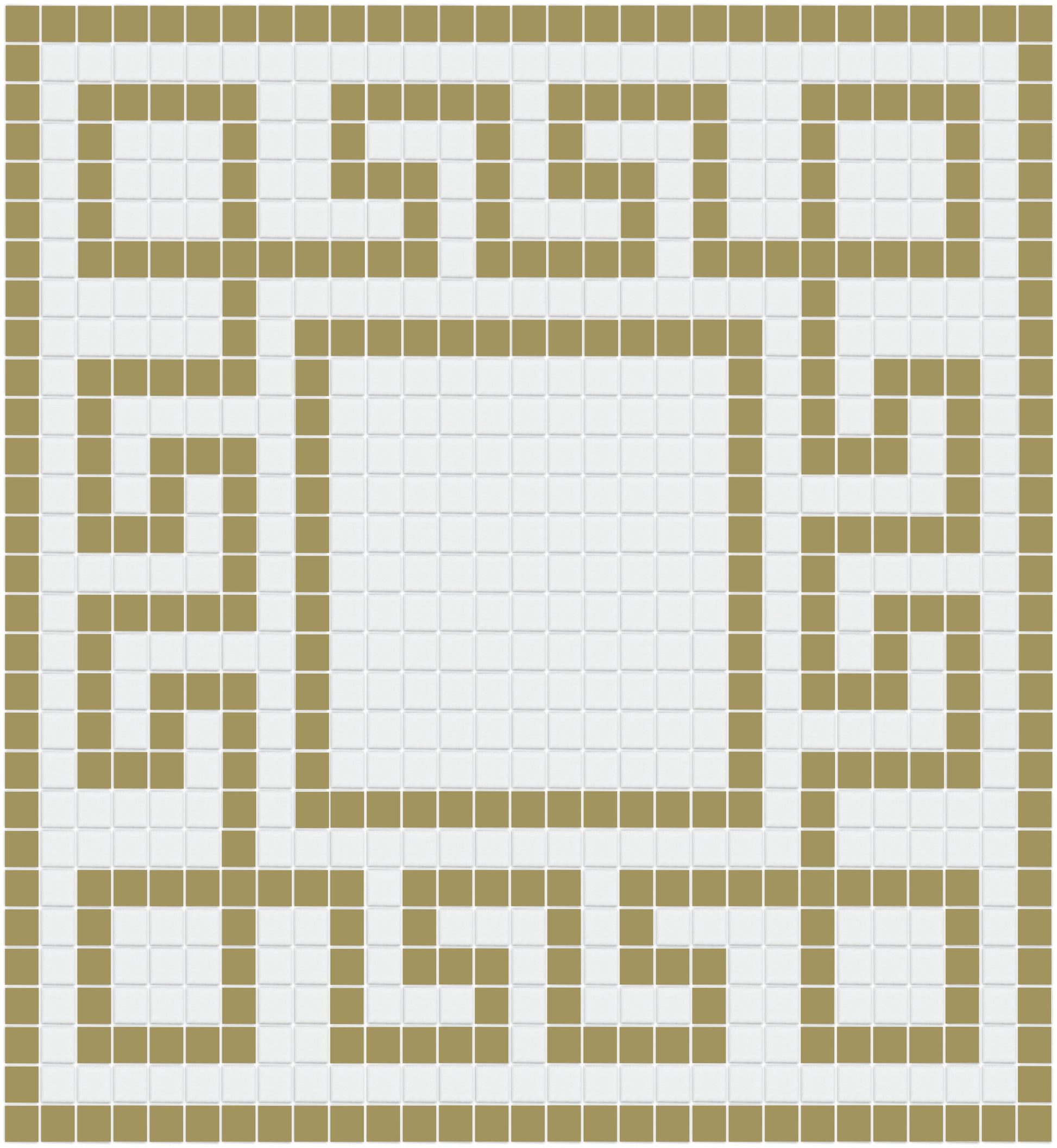 Greek Key Border | Lyric Glazed Square | Porcelain