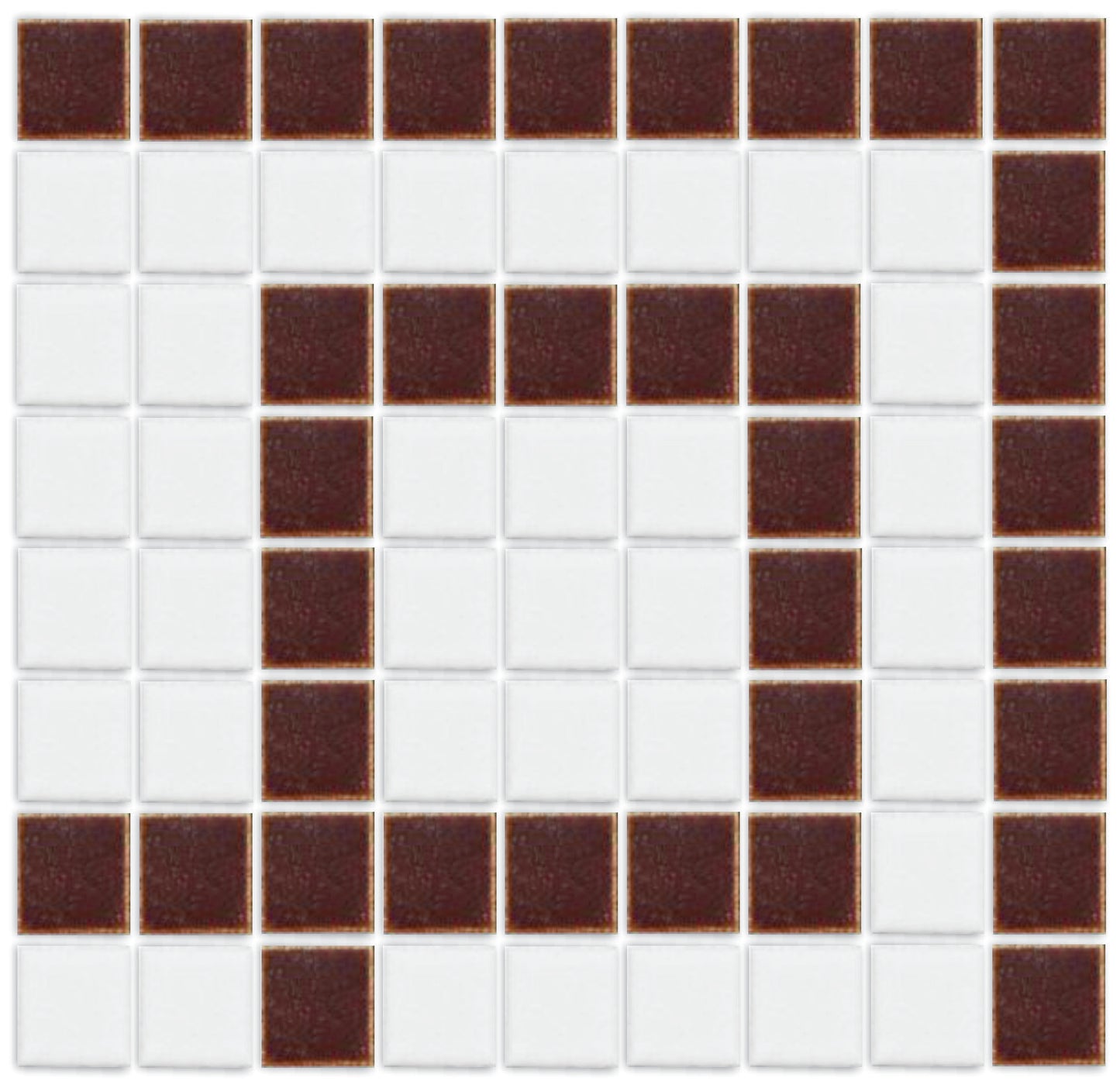 Greek Key Border Lyric Glazed Square Corner Maroon