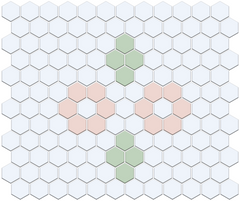 Margherita Pinnacle Hexagon Pattern, Pistachio and Cherry Blossom 