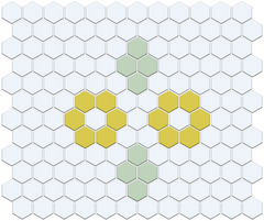 Margherita Pinnacle Hexagon Pattern, Pistachio and Bumblebee Yellow