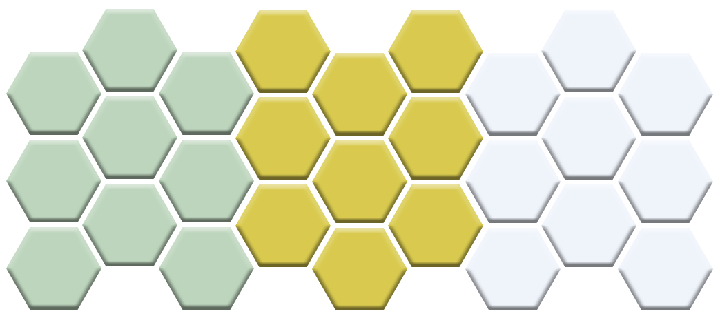 Margherita Pinnacle Hexagon Pattern Sample, Pistachio,  Bumblebee Yellow & White