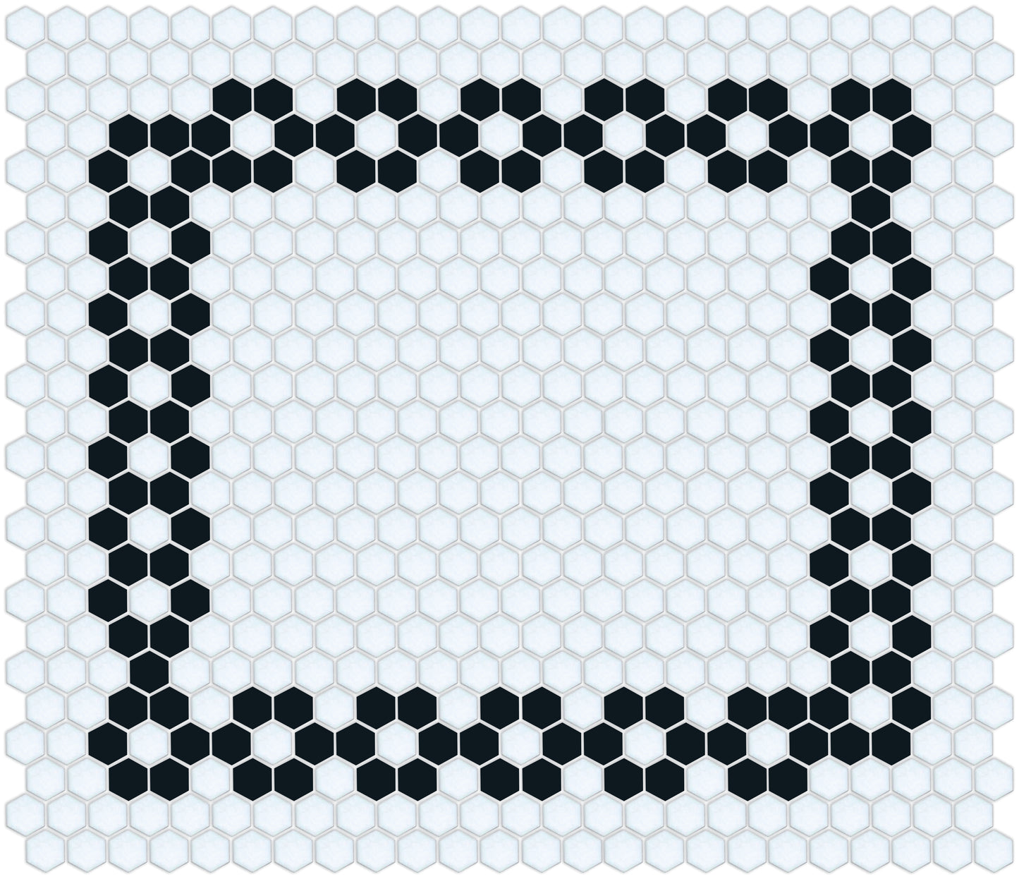 Daisy Chain hexagon border pattern.
