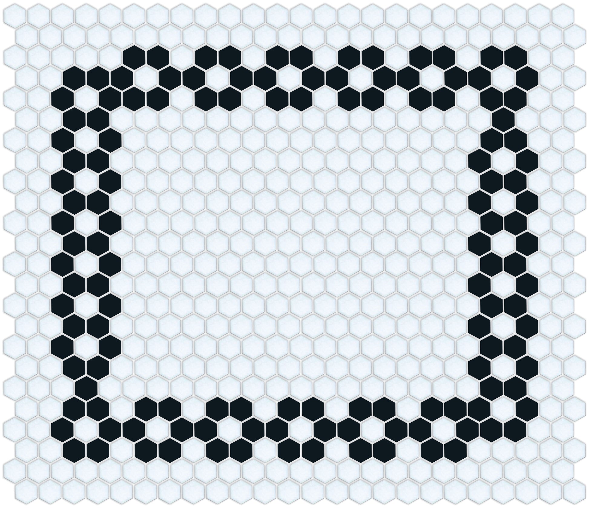 Daisy Chain hexagon border pattern.
