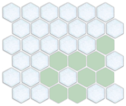 A hexagon tile corner pattern