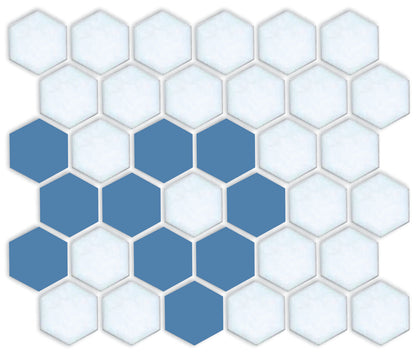 A hexagon tile in a Daisy chain corner pattern