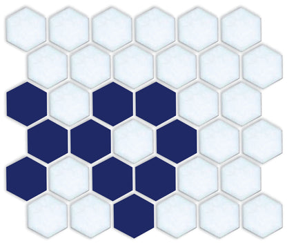 A hexagon tile in a Daisy chain corner pattern