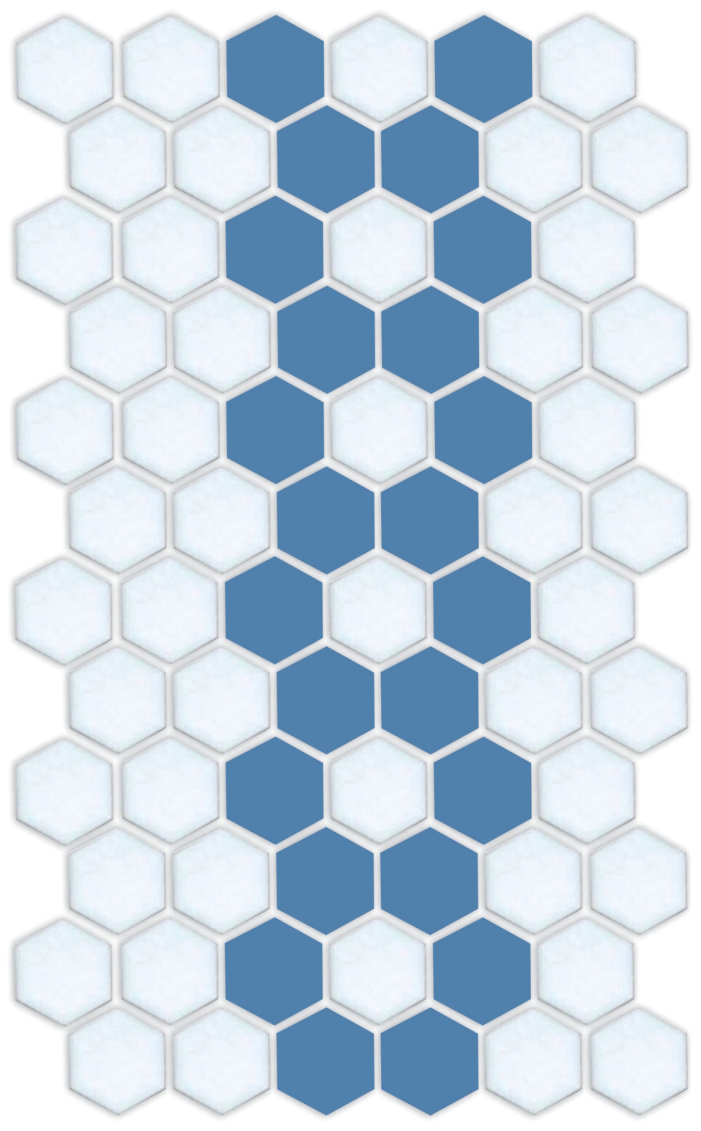 A hexagon tile in a Daisy chain offset border pattern