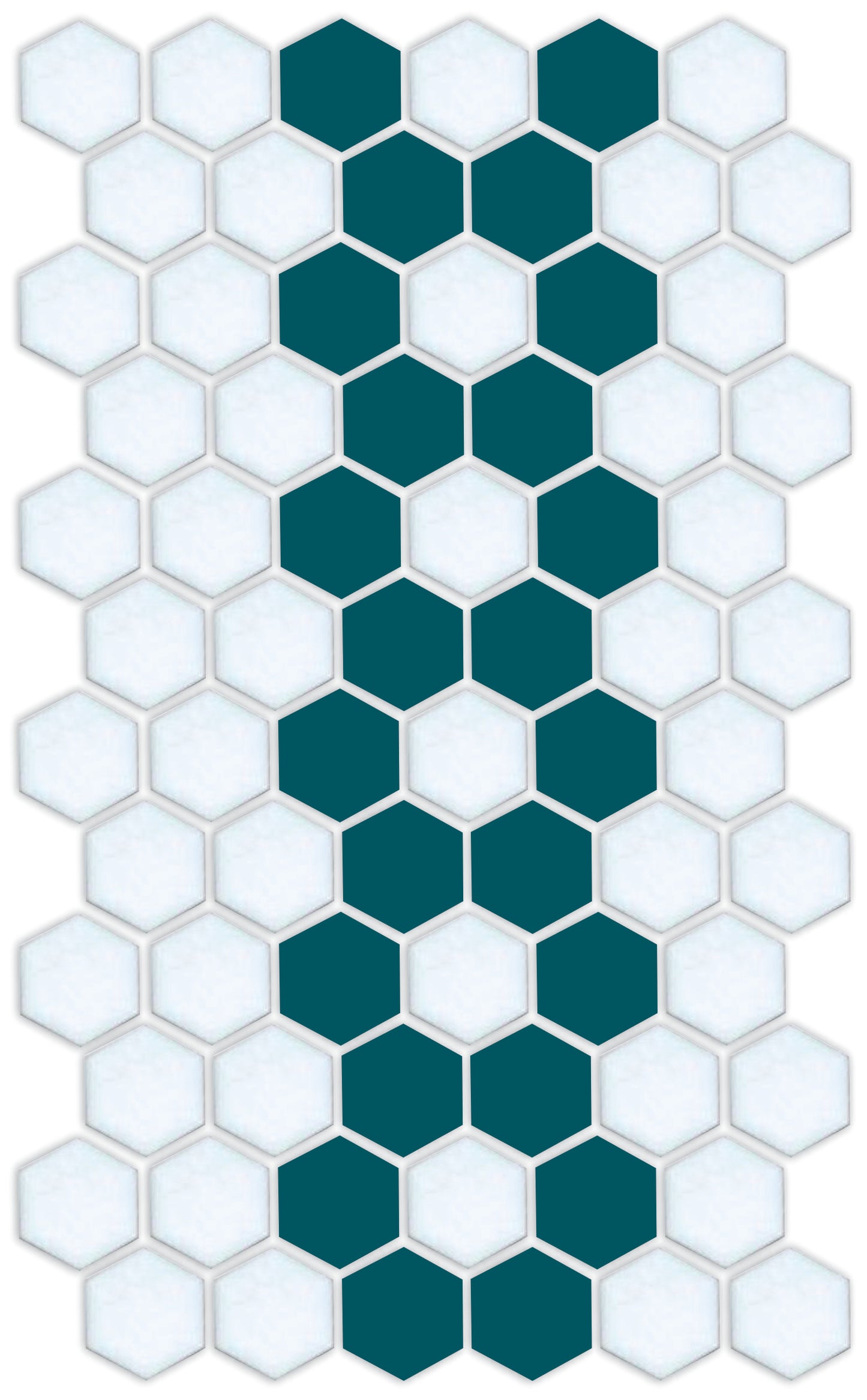 A hexagon tile offset border pattern
