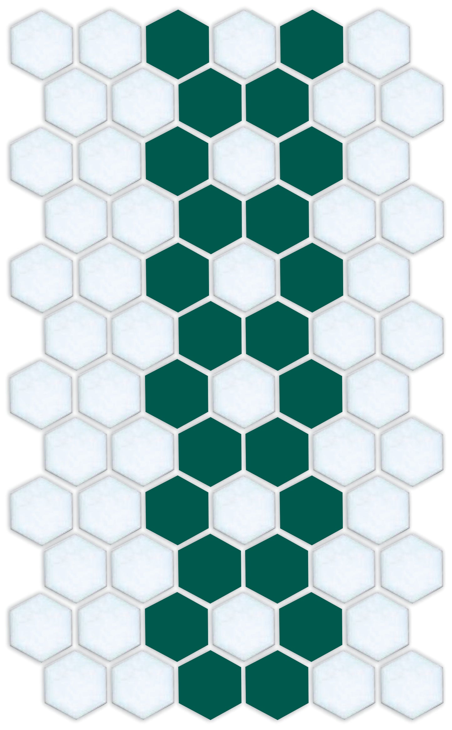 A hexagon tile offset border pattern