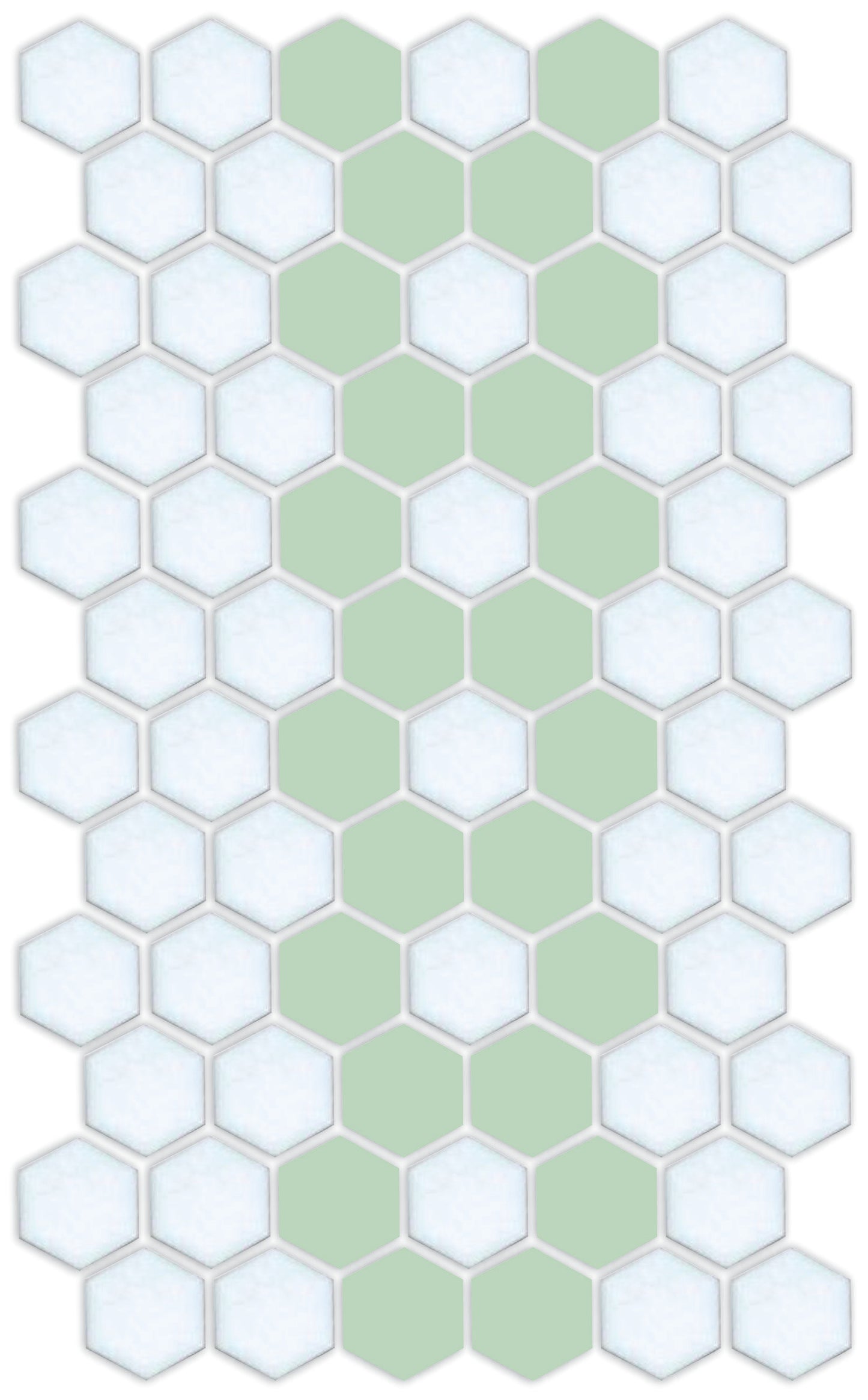 A hexagon tile offset border pattern
