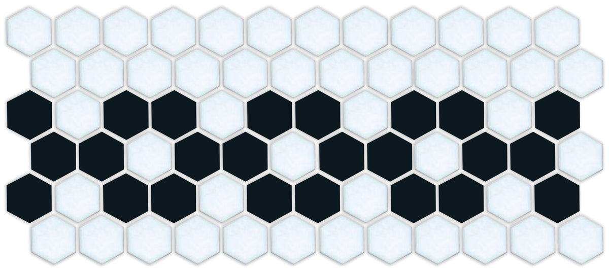 Daisy Chain Hexagon Border | Decorative Tile Edging