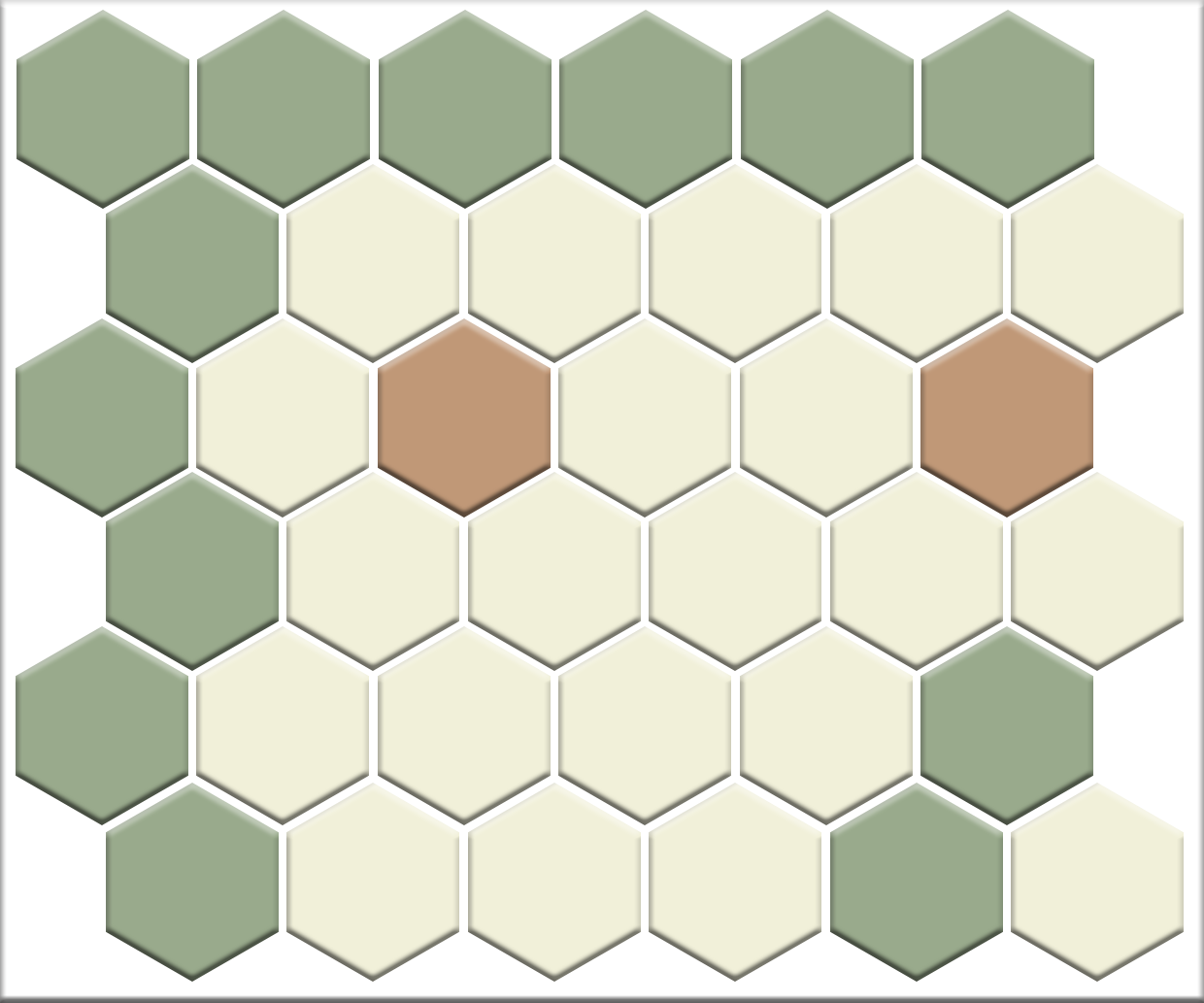 Sable Border | Pinnacle Hexagon Border