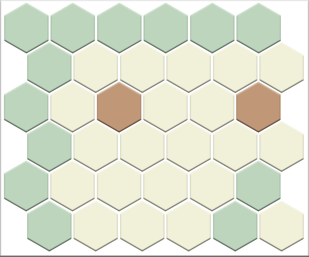 Sable Border | Pinnacle Hexagon Border