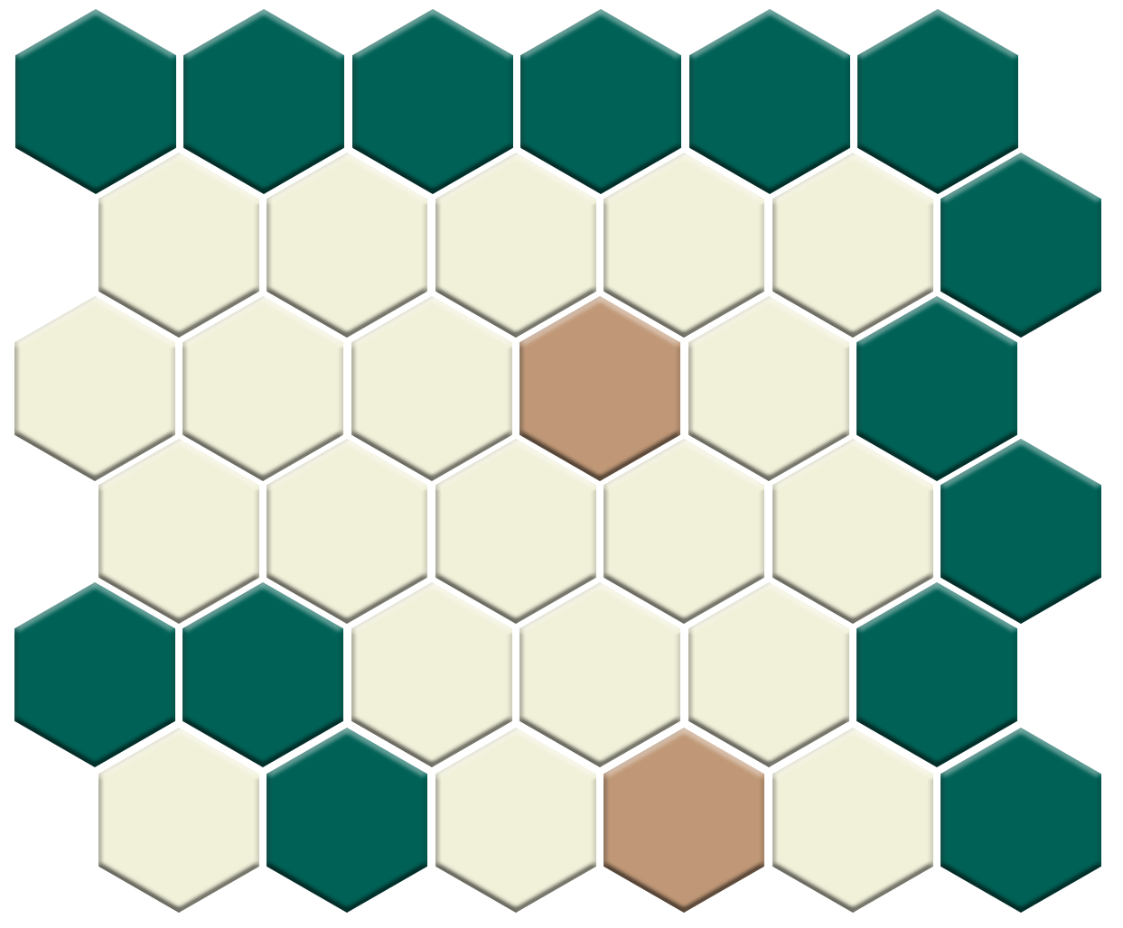 Sable Border | Pinnacle Hexagon Border
