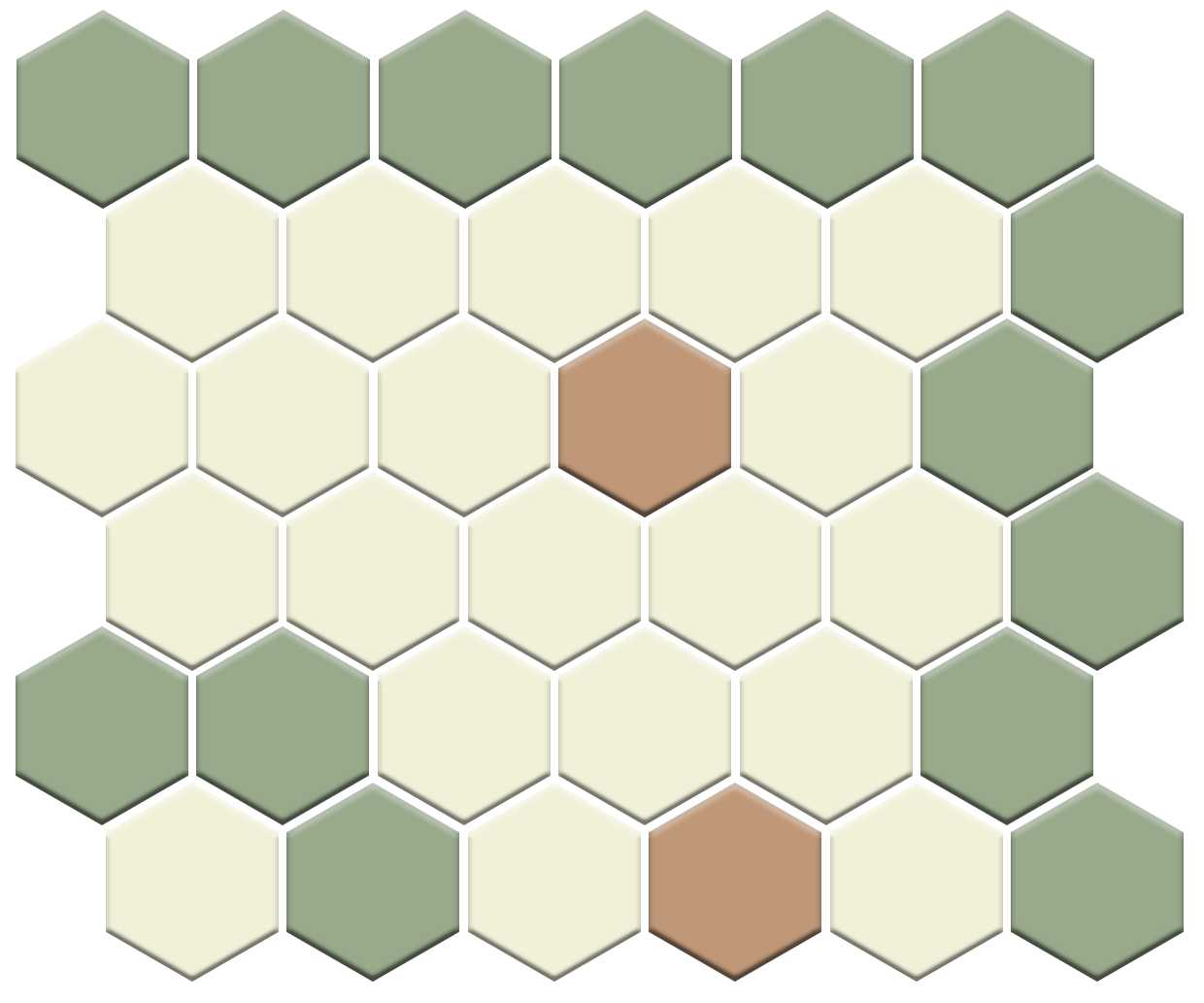 Sable Border | Pinnacle Hexagon Border