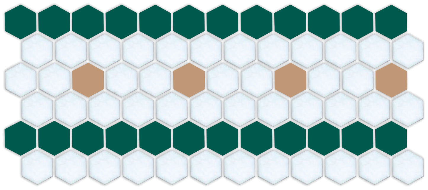 hexagon mosaic border Sable Border | Pinnacle Hexagon Border 