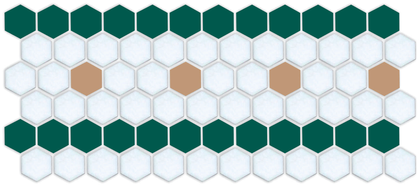 hexagon mosaic border Sable Border | Pinnacle Hexagon Border 