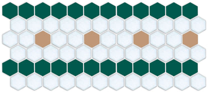 hexagon mosaic border Sable Border | Pinnacle Hexagon Border 