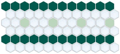 hexagon mosaic border Sable Border | Pinnacle Hexagon Border 