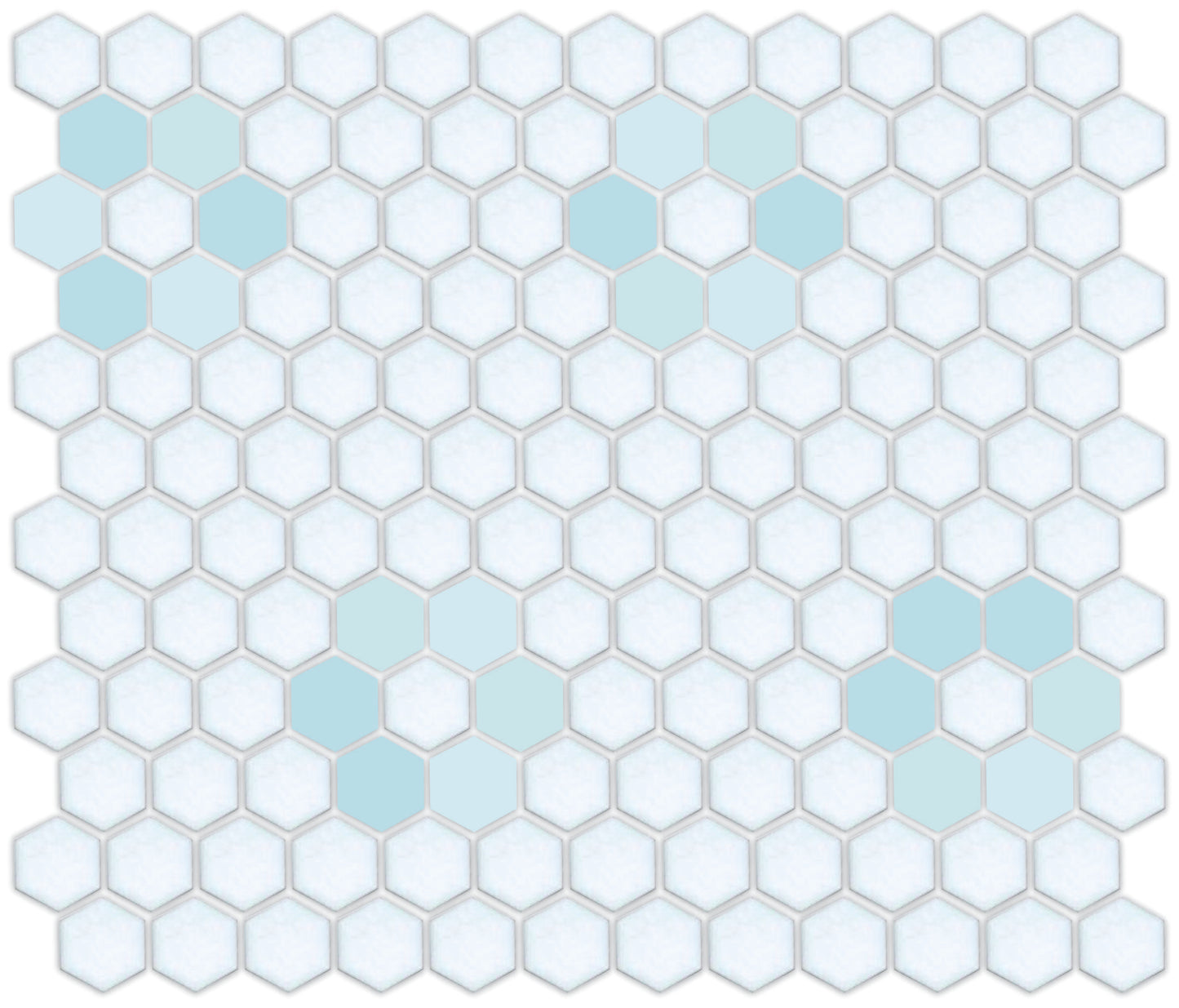Tile featuring Repeating Rosette motif in Pinnacle hexagon style