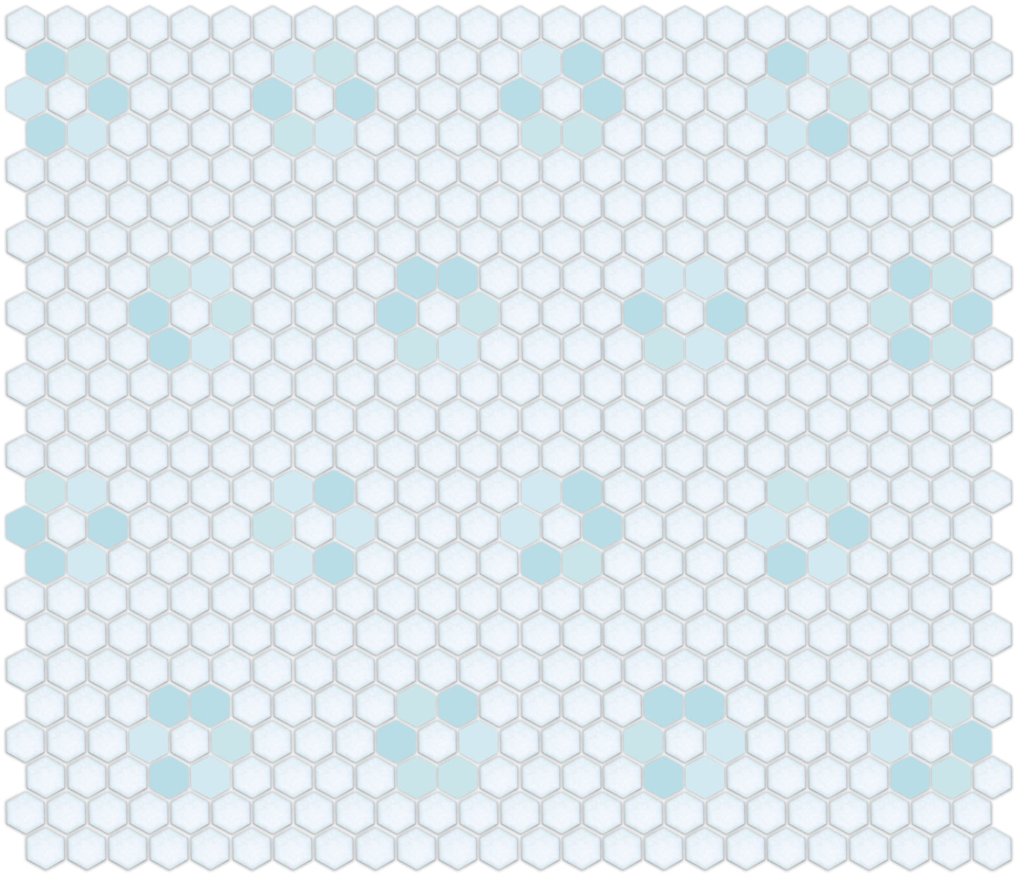 Tile featuring Repeating Rosette motif in Pinnacle hexagon style