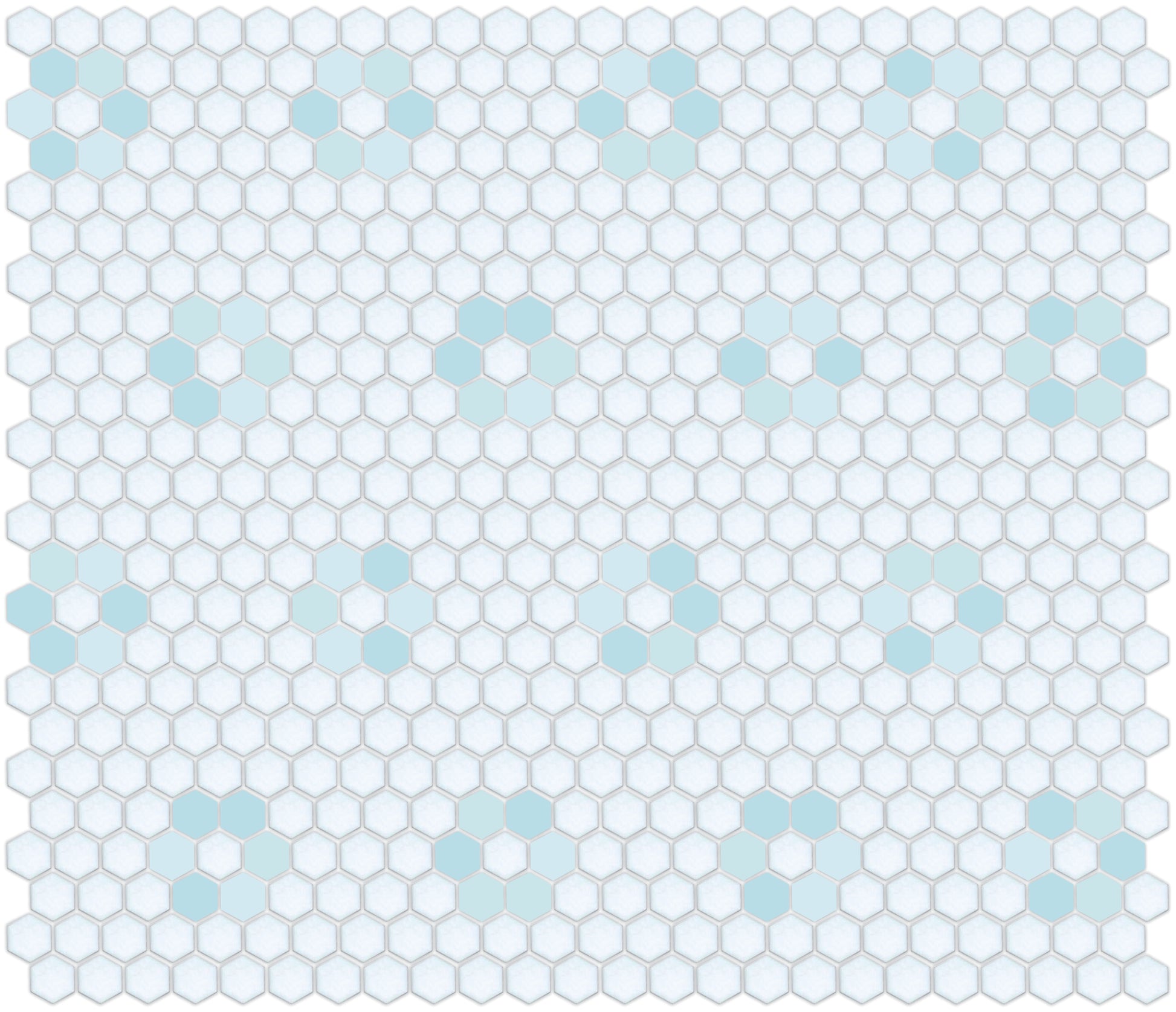 Tile featuring Repeating Rosette motif in Pinnacle hexagon style