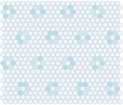 Tile featuring Repeating Rosette motif in Pinnacle hexagon style