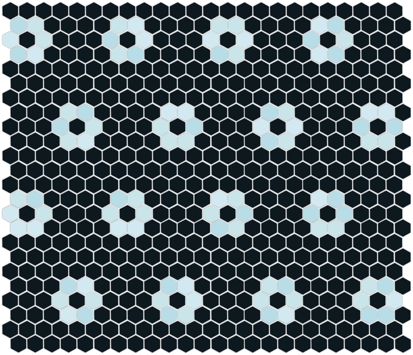 Tile featuring Repeating Rosette motif in Pinnacle hexagon style