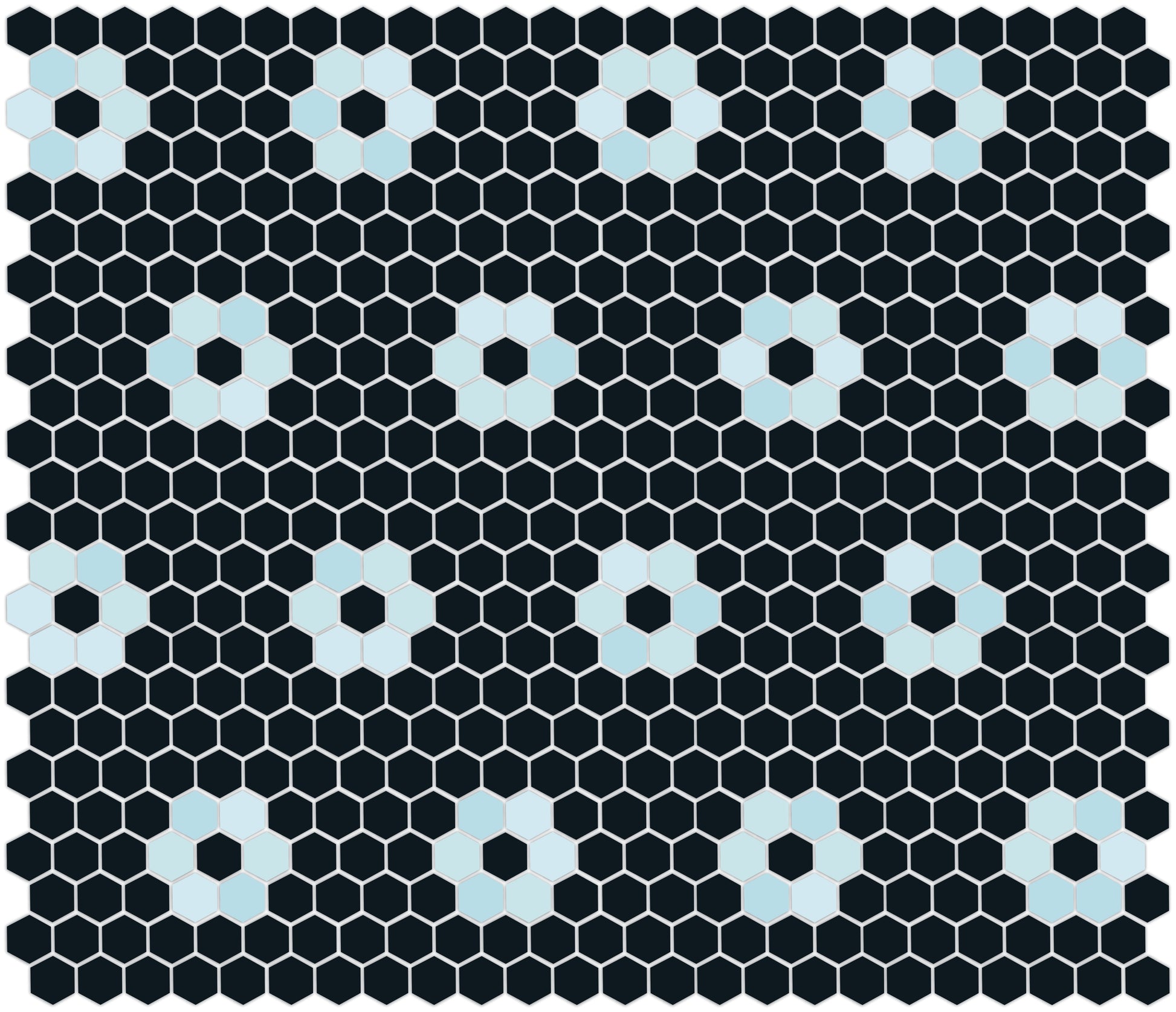 Tile featuring Repeating Rosette motif in Pinnacle hexagon style