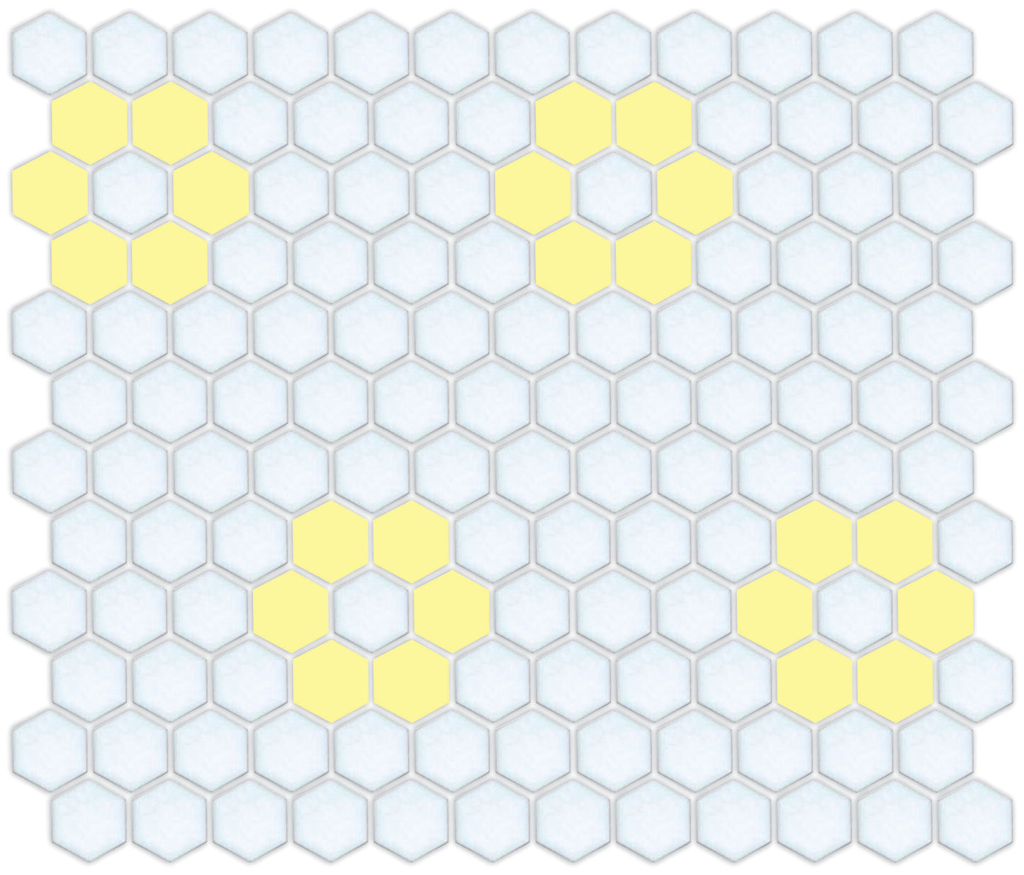 Tile featuring Repeating Rosette motif in Pinnacle hexagon style