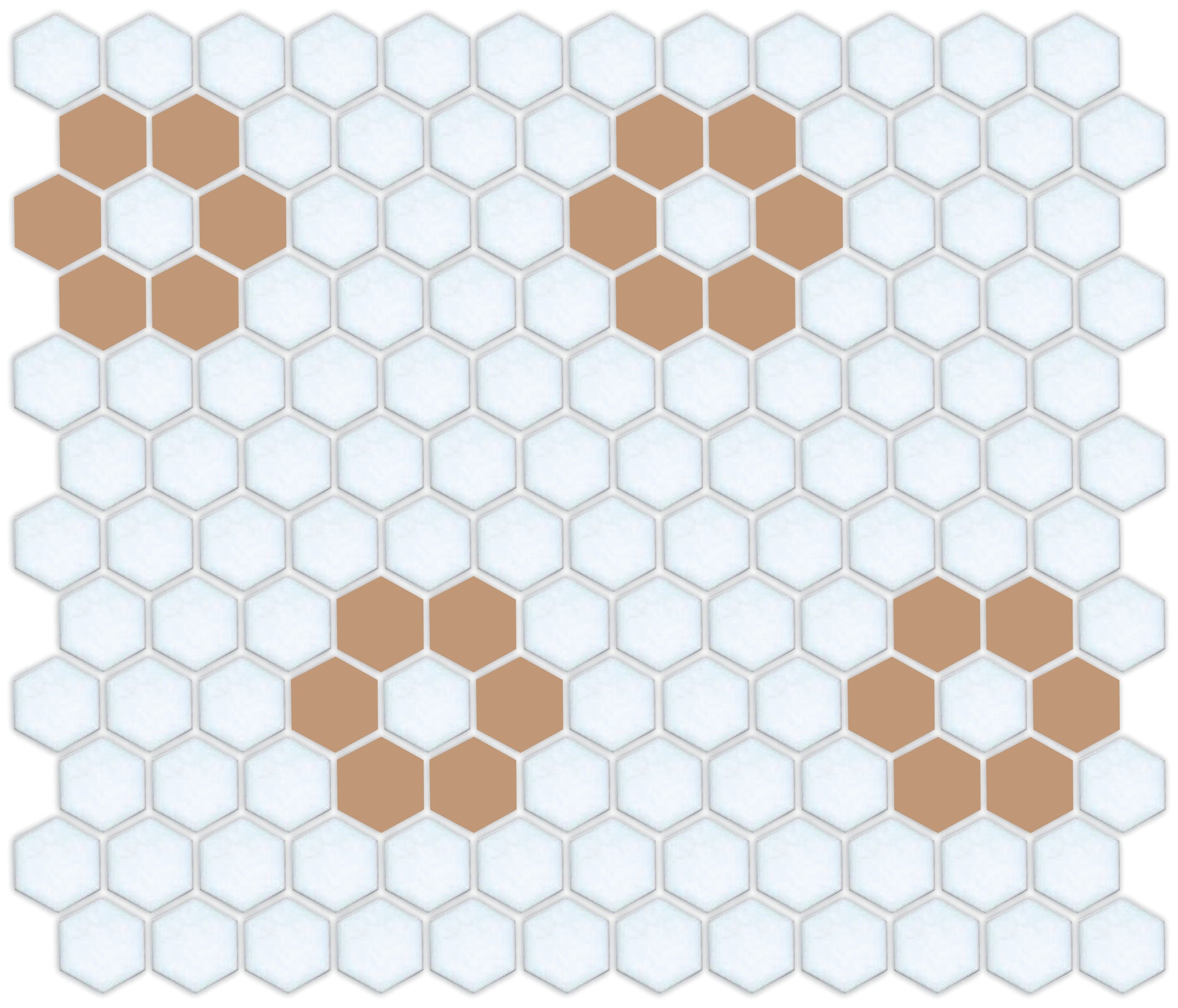 Tile featuring Repeating Rosette motif in Pinnacle hexagon style