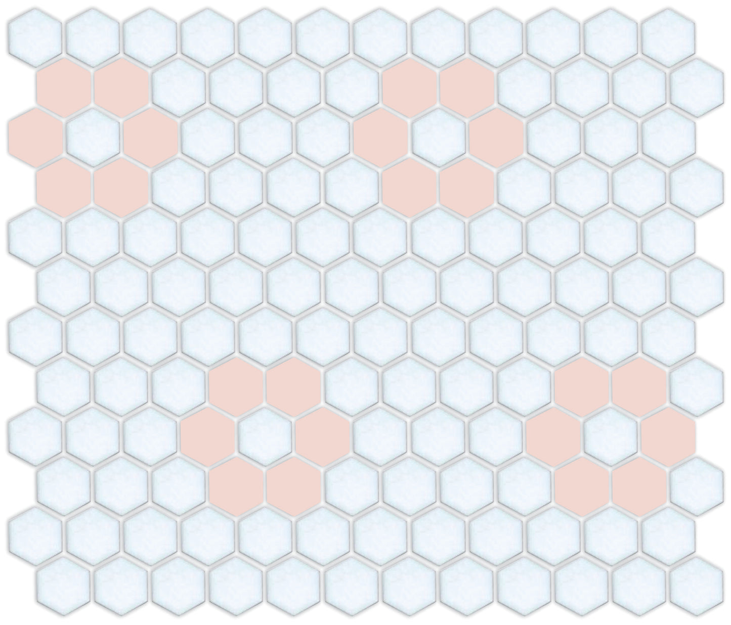 Tile featuring Repeating Rosette motif in Pinnacle hexagon style
