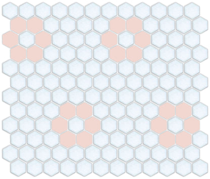 Tile featuring Repeating Rosette motif in Pinnacle hexagon style