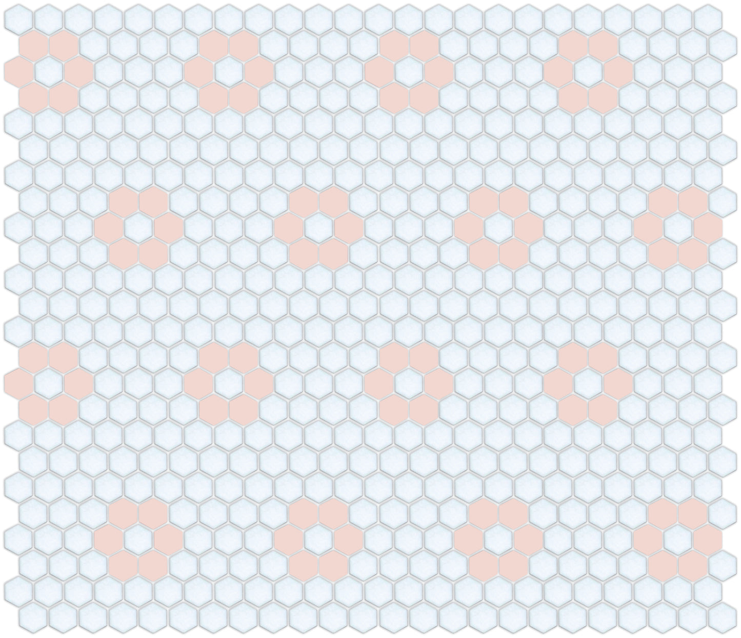 Tile featuring Repeating Rosette motif in Pinnacle hexagon style