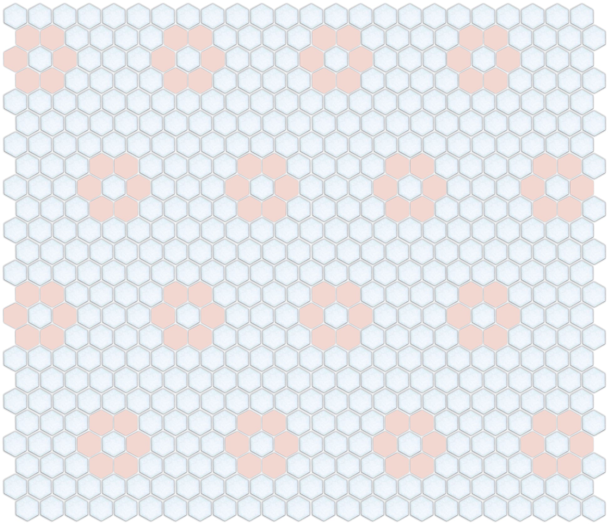 Tile featuring Repeating Rosette motif in Pinnacle hexagon style