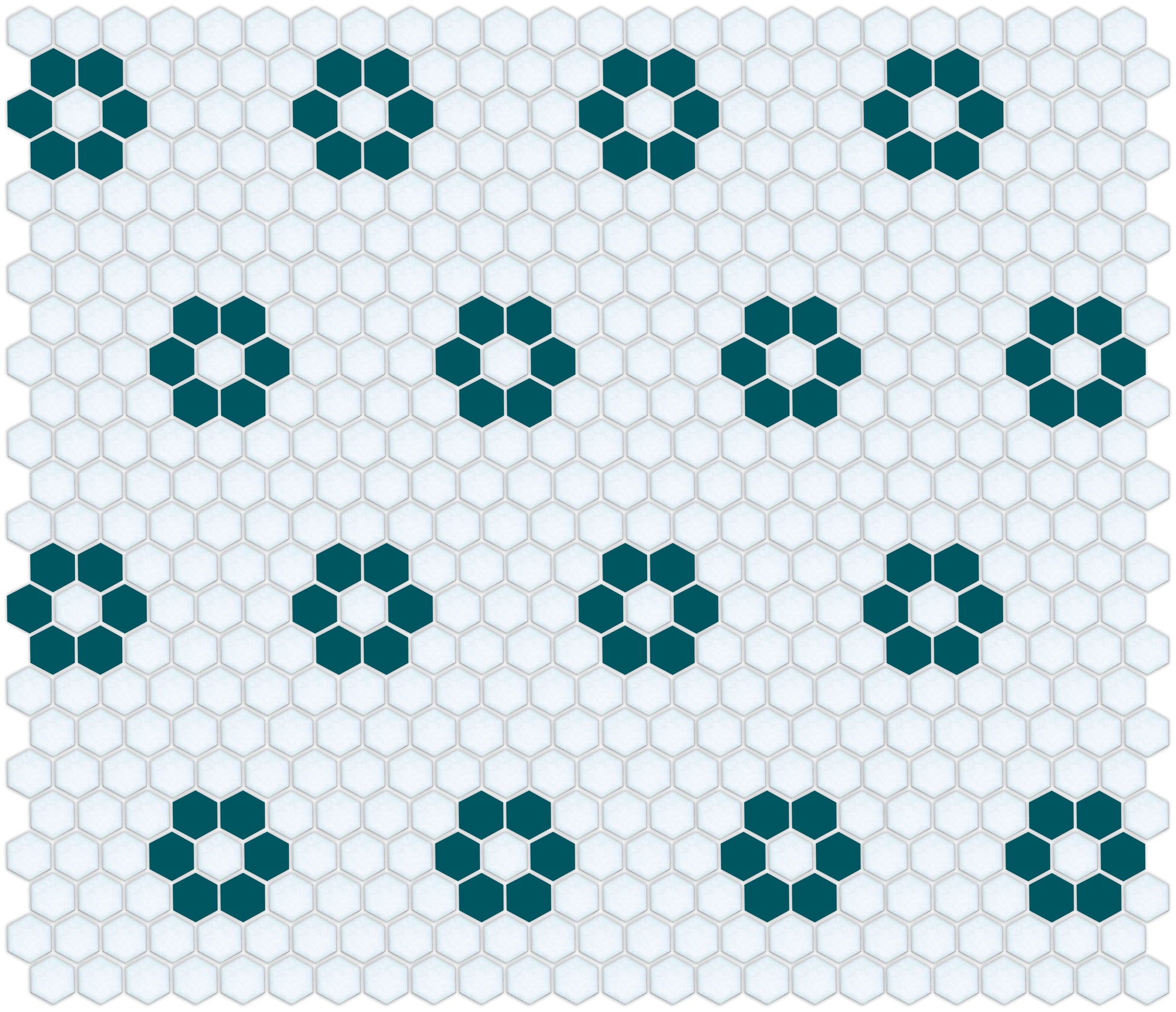 Tile featuring Repeating Rosette motif in Pinnacle hexagon style